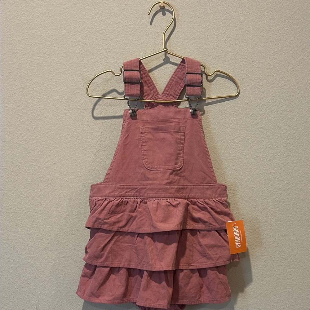 Gymboree Dusty Pink Layered Kids Overalls Dress